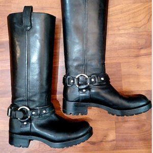 Ralph Lauren Moto Riding Boots Black Size 7